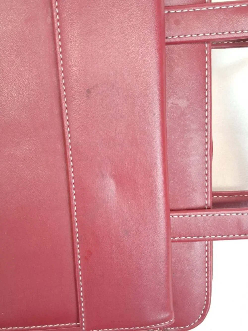FRANKLIN COVEY Red 7 Ring Planner Binder With Handles Full Zip Read